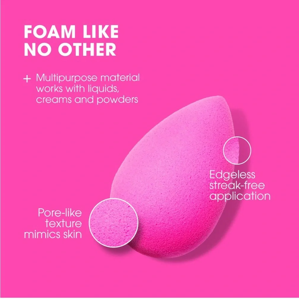 4/$30 Sale💫Deluxe Sample Mini Original BeautyBlender Pink Makeup Sponge